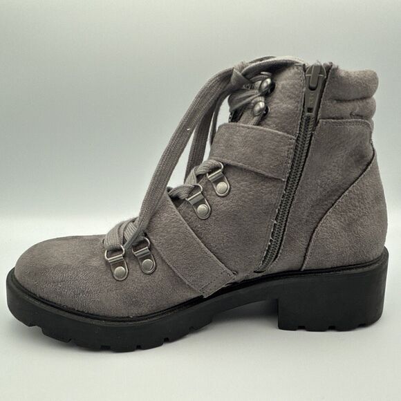 Cliffs by White Mountain Women's Marlee Gray Buckle/Zipper/Laces Boot Size 8M - Picture 6 of 7